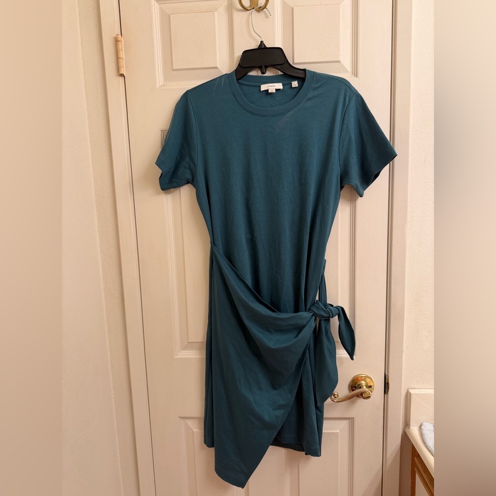 Vince Short Sleeve Waist Tie Dress